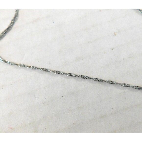 Turquoise Brown Stone Necklace Fishhook Pierced Earrings 20" Silver Tone Chain - Picture 6 of 12